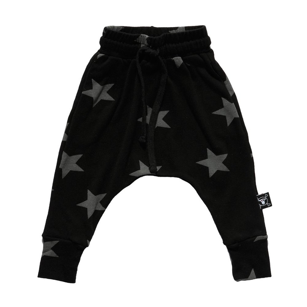 Nununu Star Baggy Pants Black (Summer Weight)